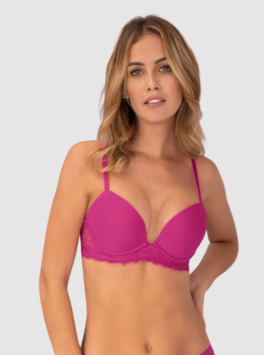Perfect Lift Underwire Push Up Bra with Lace Details