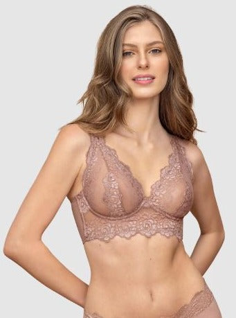 Lace Bustier Bralette with Underwire